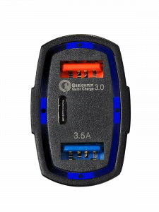 TDS TS-CAU33 Черный ЗУ авто USB (QC3.0,3500mA)